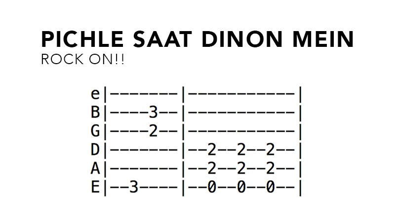 Pichle Saat Dinon Mein_Hindi Guitar Tabs